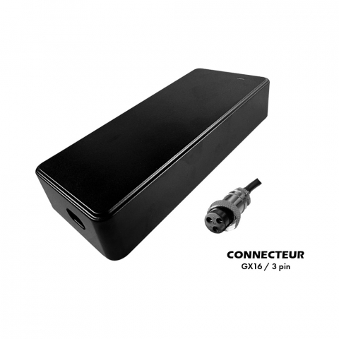 Piese trotinete electrice - Incarcator trotineta electrica 48V, Output 54.6V/ 2A cu mufa GX16(3pini)