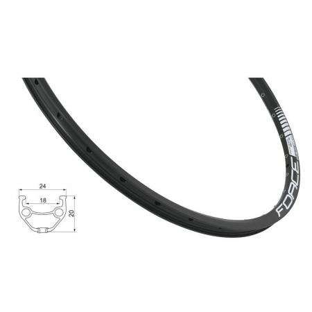 Ciclism - Janta Force Basic Disc 584x18 36h neagra