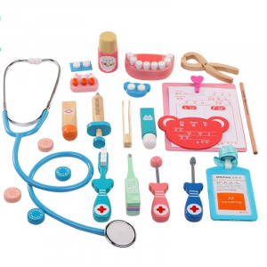 Set joc de rol doctor stomatolog din Lemn, 15 piese, 3 ani+ [1]