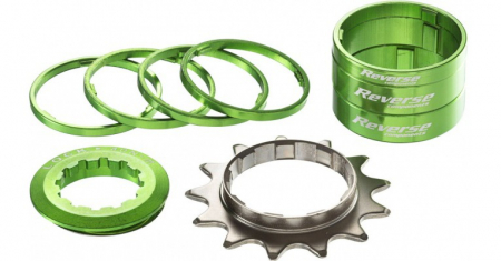Piese biciclete - Kit single speed Reverse 13T verde