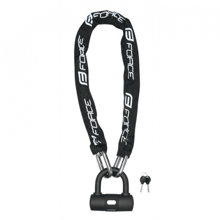 Ciclism - Lacat cu zale Force 100 cm/ 10 mm negru