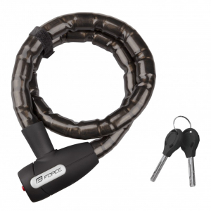 Ciclism - Antifurt bicicleta Force LUX fara suport 100cm/25mm,negru