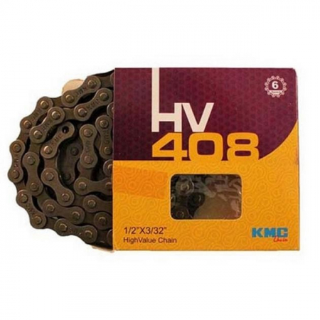 Lant KMC HV408, 112 zale, argintiu inchis - maro [1]