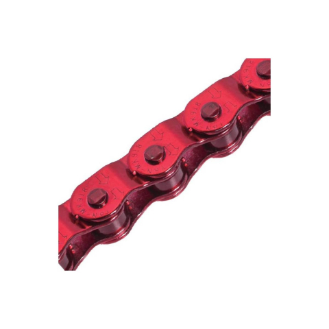 Lant KMC K710, pt.1Vit, BMX, 1/2"x1/8", 100 zale asimetrice anti-drop, Rosu cireasa, 430gr [1]