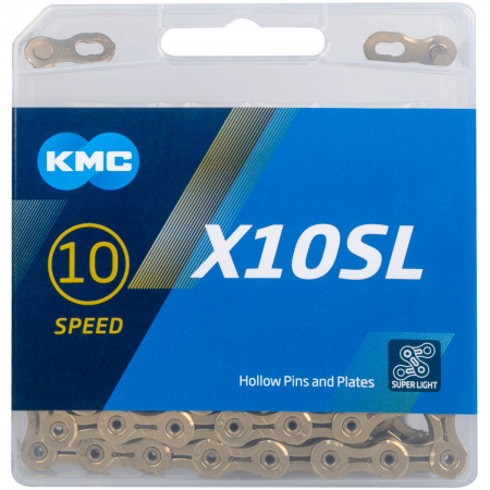 Piese biciclete - Lant KMC X10 SL Gold  114 Zale