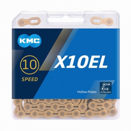 Ciclism - Lant KMC X10EL ti-N Gold 10 viteze 114 Zale