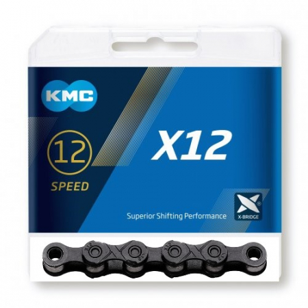 Piese biciclete - Lant KMC X12 Blacktech 12 viteze 126 zale