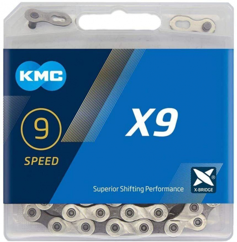 Ciclism - Lant KMC X9, 114zale, Silver/Grey
