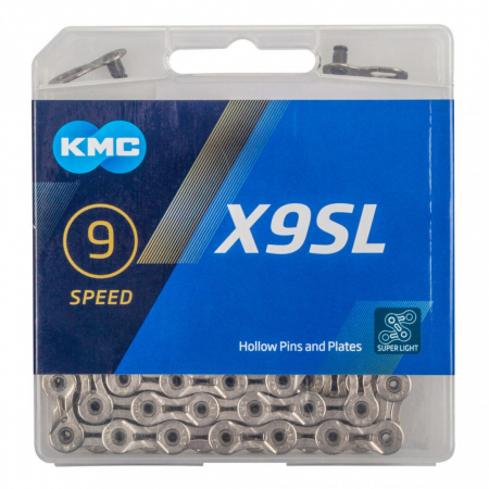 Piese biciclete - Lant KMC X9SL Silver 9 Viteze 114 Zale