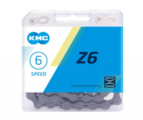Piese biciclete - Lant KMC Z6 grey 6 viteze 114 Zale
