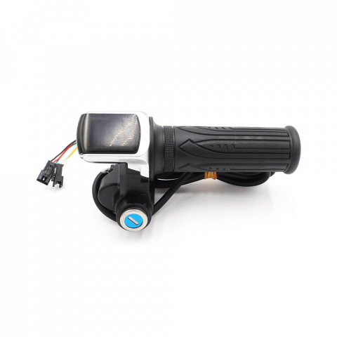 Maneta acceleratie cu display LED si cheie pentru bicicleta si trotineta electrica 48V [2]