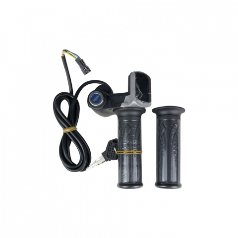 Maneta acceleratie cu display LED si cheie pentru bicicleta si trotineta electrica 48V [4]