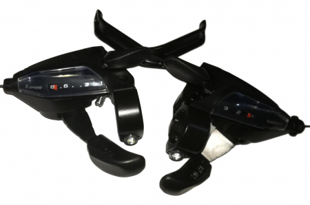 Ciclism - Manete Schimbator Shimano Tourney, Set, Combo Ef5002, Fata3Vit 1800Mm, Spate8Vit 2050Mm, Negru