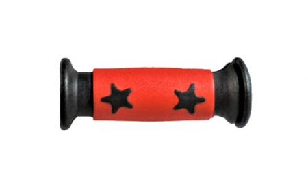 Piese biciclete - Mansoane copii Olona Italy Stars 101, guma, diam22, L.94, mijloc Rosu, stele negre, laterale protective negre