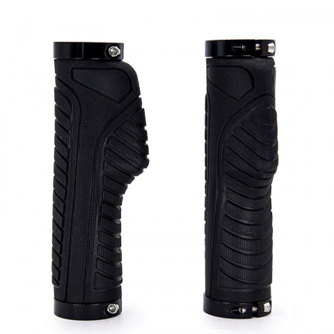 Mansoane ergonomice gripuri pentru trotineta electrica negre cu doua inele de blocare [2]