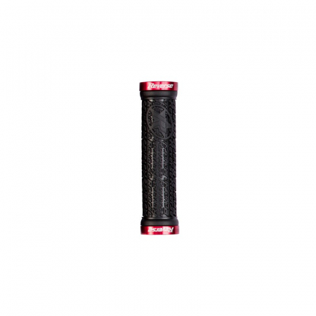Ciclism - Mansoane Reverse Stamp Lock-On 135/30mm Negru/Rosu