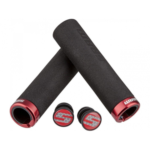 Mansoane si ghidolina - Mansoane SRAM Locking Foam Grips 129mm Negru/Rosu