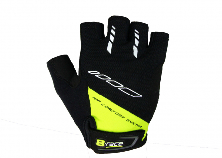 Ciclism - Manusi B-RACE BUMP Negru/Lime  L