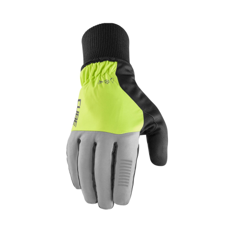 Manusi bicicleta - MANUSI CUBE GLOVES WINTER LONG FINGER X NF GREY/YELLOW XS