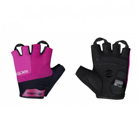 Manusi bicicleta - Manusi Force Sector Lady gel, negru/roz, L