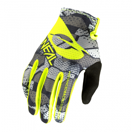 Ciclism - MATRIX Youth Glove CAMO V.22 gray/neon yellow XL/7