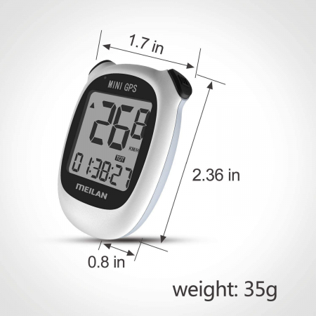 Ciclocomputer GPS pentru bicicleta Meilan M3 mini, Baterie reincarcabila 400 mAh, Rezistenta la apa IPX5, Ecran LCD (Alb) [5]