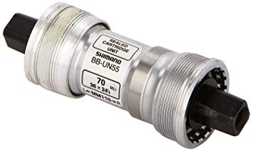 Ciclism - Monobloc Pedalier Shimano Alivio Bb-Un55,Ax 115Mm Patrat,Bsa 68Mm,Cl:47.5,Suruburi Incl.,Otel,Argintiu