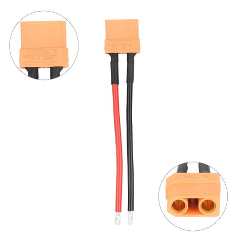 Cabluri si mufe - Mufa XT90 cu cablu (10cm) M/F