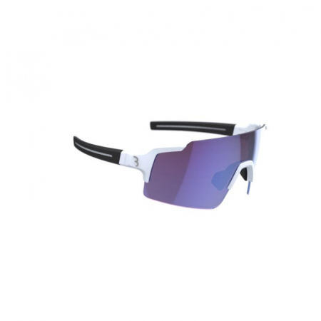 Ciclism - Ochelari BBB BSG-70 FullView HC lentile albastre tip oglinda alb mat