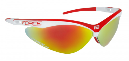 Ciclism - Ochelari sport pentru ciclism Force Air alb/rosu lentila rosu laser