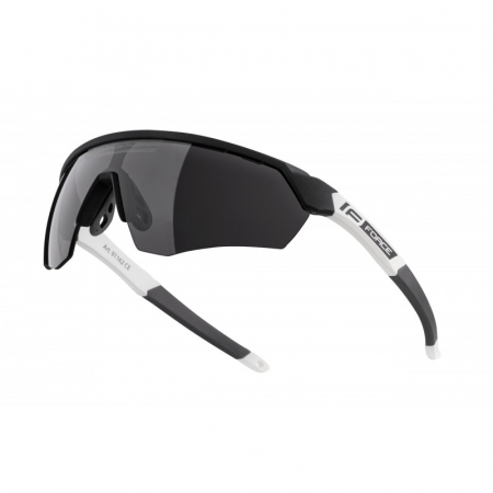 Ciclism - Ochelari Force Enigma negru/alb mat, lentila neagra