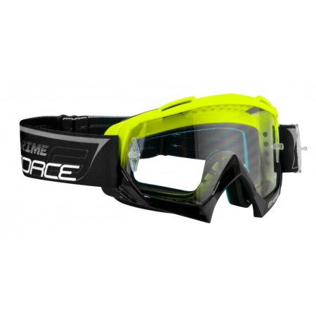 Ciclism - Ochelari Force GRIME negru-fluo lentile transparente + 10 tear offs