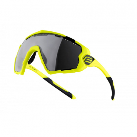 Ciclism - Ochelari Force Ombro fluo mat, lentila neagra