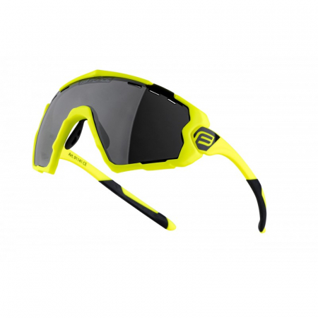Ciclism - Ochelari Force Ombro fluo mat, lentila negru laser