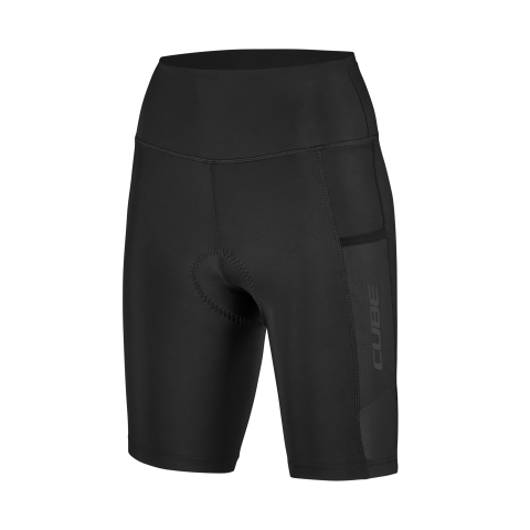 Imbracaminte ciclism dama - PANTALONI CUBE ATX WS CYCLE SHORTS BLACK XS