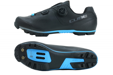 PANTOFI CICLISM CUBE SHOES MTB PEAK PRO BLACK BLUE 43 [2]