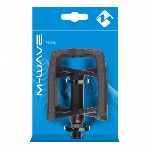 Piese biciclete - Pedale Aluminiu M-WAVE STEADY FLAT 2 AL EPB Negru