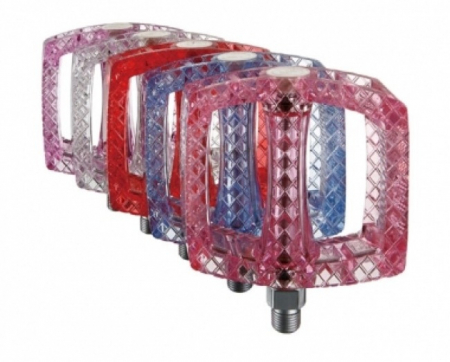 Piese biciclete - Pedale Vp-578 Transparente Rosii
