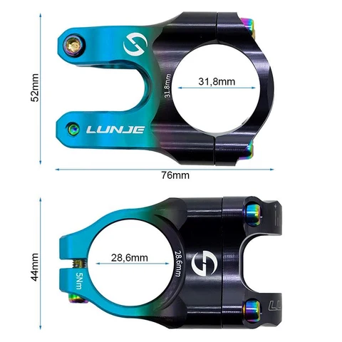 Pipa ghidon bicicleta 31.8mm albastru/negru [2]