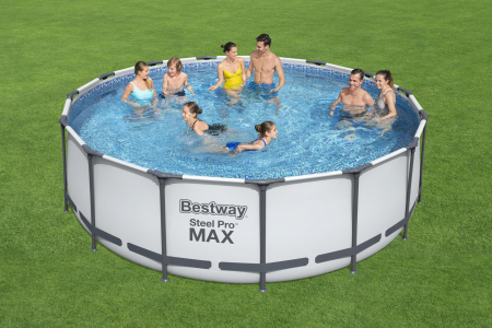 Piscina supraterana cu cadru Bestway Steel Pro Max 457 x 122 cm cu pompa de filtare si accesorii [1]