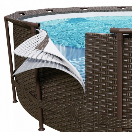 Piscina cu cadru Bestway Steel Pro Max Rattan 366 x 100 cm cu accesorii [4]