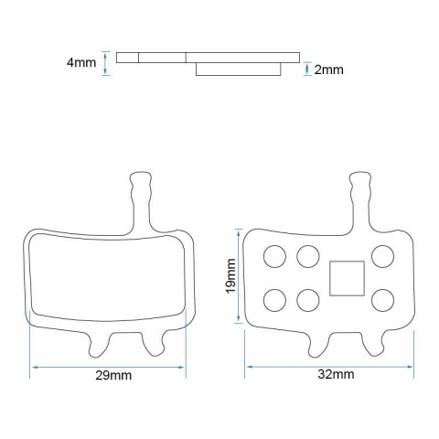 Placute de frana pentru trotineta electrica RT008-S sinterizate [1]