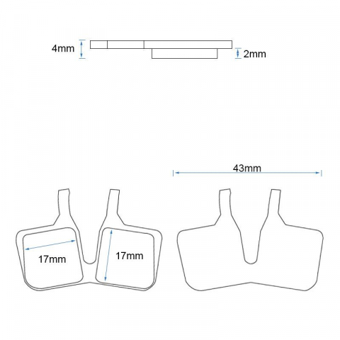 Placute de frana pentru trotineta electrica RT011-C ceramice [1]