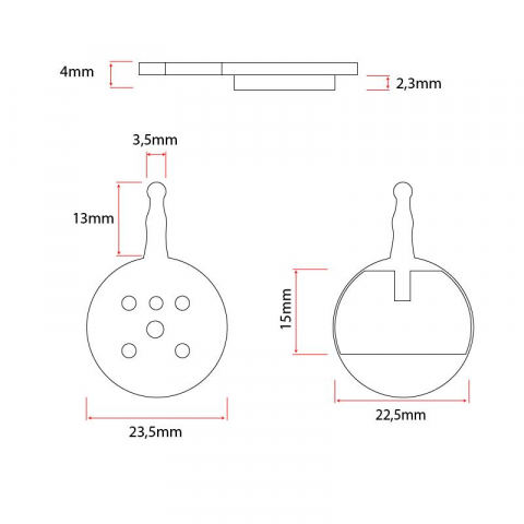 Placute frana trotineta electrica metalice Rambomil [2]