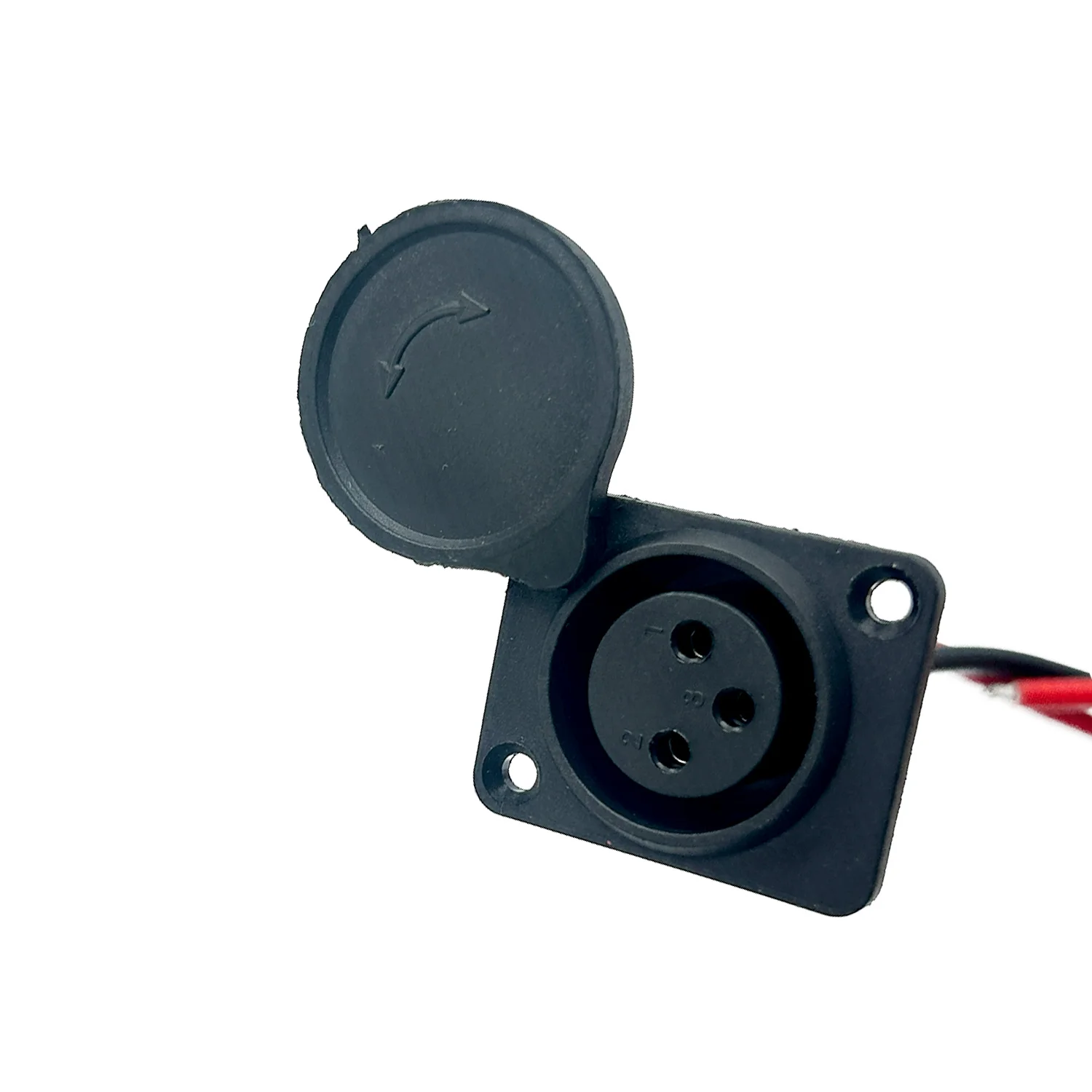 Port incarcare trotineta electrica tip XLR cu capac de protectie [1]