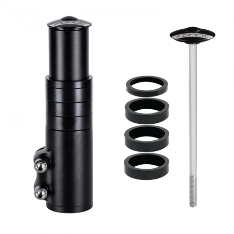 Ciclism - Prelungitor gat furca Force Adapter 1.1/8,132mm, aluminiu, negru mat