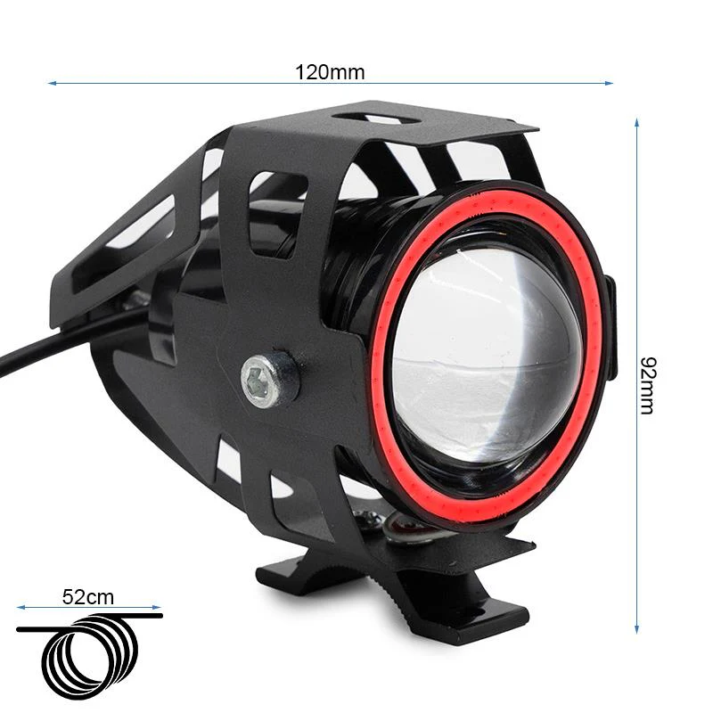 Piese trotinete electrice - Far led trotineta electrica 12-60V ROSU