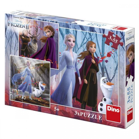 Lichidari de stoc jucarii - Puzzle 3 in 1 - Frozen II (3 x 55)