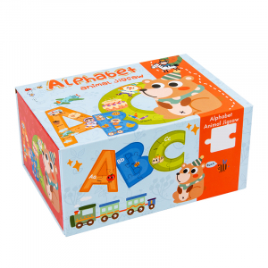 Cutie set cu Puzzle piese mari Alfabetul – 26 litere [0]