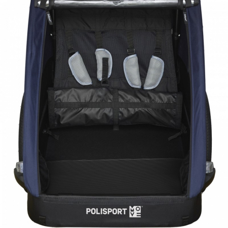Remorca Si Carucior Transport Copii Polisport - Albastru [9]